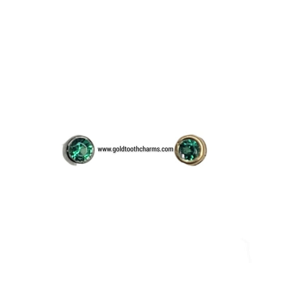 Emerald Bezel Tooth Jewelry